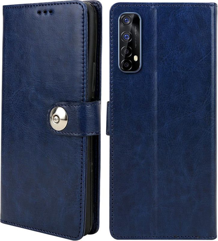 Winkel Flip Cover for Realme 7, Realme Narzo 20 Pro  (Blue, Cases with Holder, Pack of: 1)