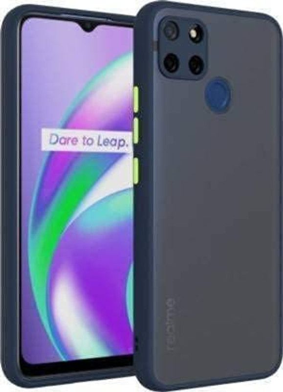 Amma Zone Back Cover for Realme Narzo 20 | Smoke Pattern| Full Camera Protection| Smooth Rubberized Matte Finish Cover.  (Blue, Grip Case, Pack of: 1)
