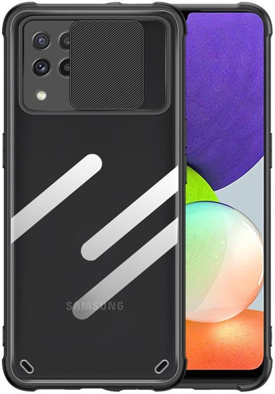 Glaslux Back Cover for Samsung Galaxy A22 4G / M32  (Black, Camera Bump Protector, Pack of: 1)