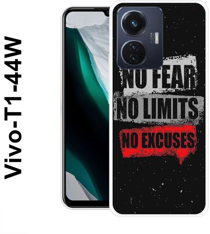 REALKING Back Cover for Vivo T1 44W  (Multicolor, Grip Case, Silicon)