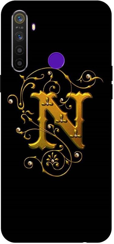 THE NARAYANA COLLECTIONS Back Cover for REALME 5i  (Black, Gold, Hard Case)