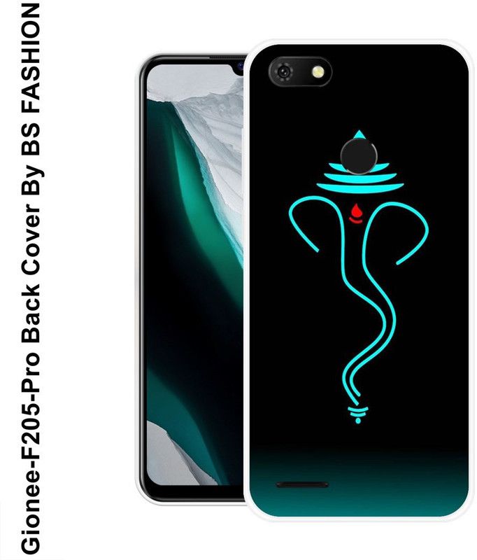 BSRAJ Back Cover for Gionee F205 Pro  (Black, Blue, Grip Case, Silicon)