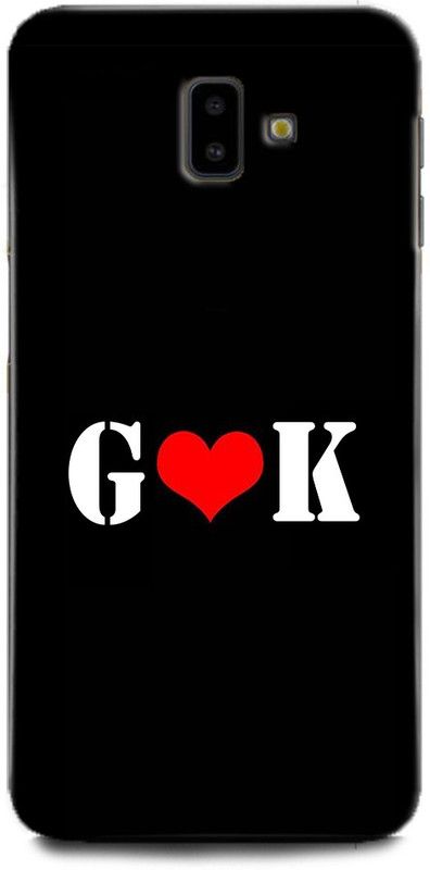 Afterglow Back Cover for SAMSUNG Galaxy J6 Plus G K, G LOVES K, NAME, LETTER, ALPHABET, GK LOVE, HART  (Multicolor, Shock Proof, Pack of: 1)