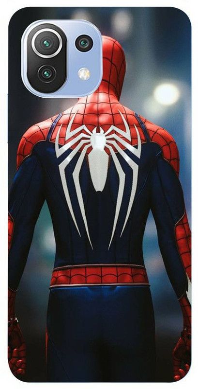 Skyhawk Back Cover for MI 11 Lite Spider Man  (Multicolor, Waterproof, Silicon, Pack of: 1)