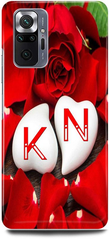 JUGGA Back Cover for Redmi Note 10 Pro Max, K LOVES N NAME,K NAME, N LETTER, ALPHABET,K LOVE N NAME  (Red, Hard Case, Pack of: 1)