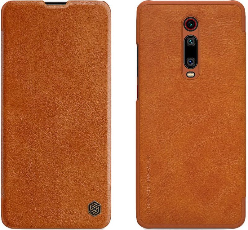 DHAN GTB Flip Cover for Mi K20, Mi K20 Pro  (Brown, Grip Case, Pack of: 1)
