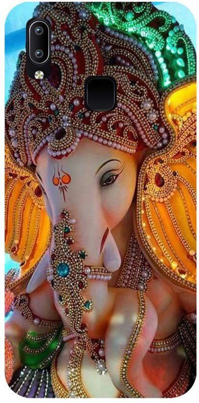 Golden Mask Back Cover for Golden Mask Hard Back Cover for Vivo Y93 Hard Desinger Ganesh  (Multicolor, Hard Case, Pack of: 1)
