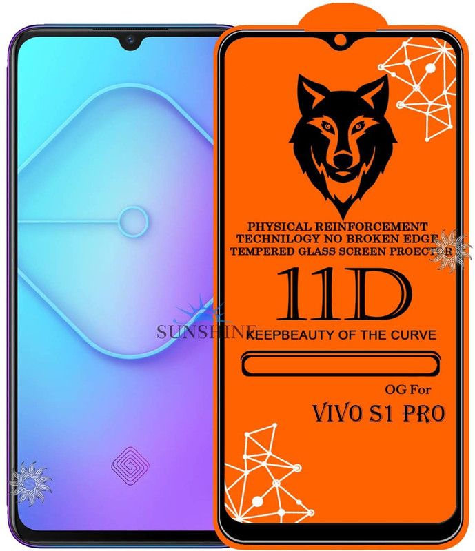 SUNSHINE Tempered Glass Guard for VIVO-S1 PRO Edge to Edge Tempered Glass  (Pack of 1)