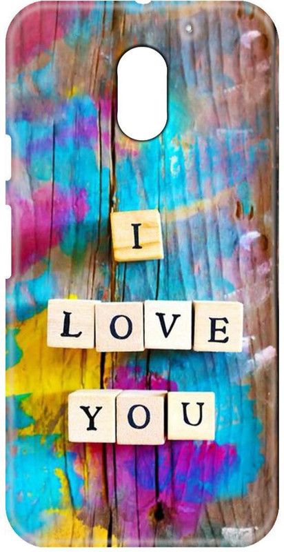Smutty Back Cover for Motorola Moto E3 Power, XT1706 - I Love You Print  (Multicolor, Hard Case, Pack of: 1)
