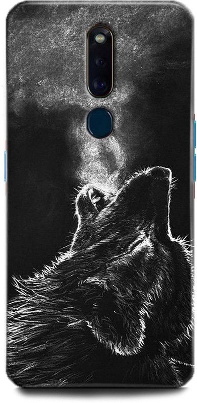 Afterglow Back Cover for Oppo F11 Pro GRAY WOLF, HOWL, MOON, WOLF  (Multicolor, Shock Proof, Pack of: 1)