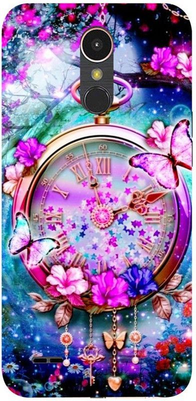 Skyhawk Back Cover for LG K10 (2017) Multicolor Butterfly And Pocket Clock  (Multicolor, Waterproof, Silicon, Pack of: 1)