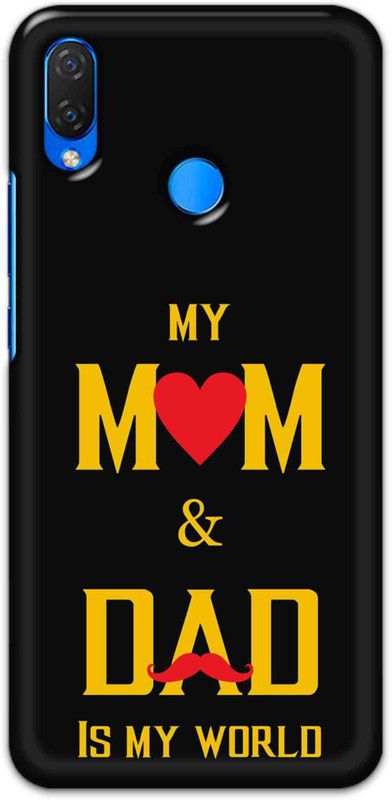 NDCOM Back Cover for Huawei Nova 3 Mom Dad Is My World Printed  (Multicolor, Hard Case, Pack of: 1)