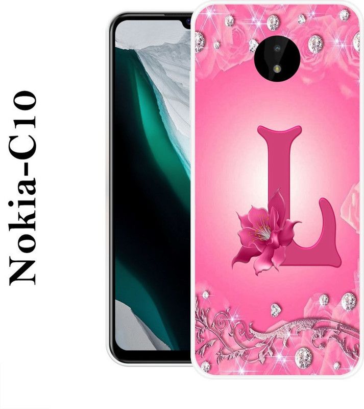 KLC Back Cover for Nokia C10  (Pink, Grip Case, Silicon)