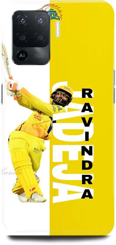 JUGGA Back Cover for Oppo A94, CPH2203, RAVINDRA, JADEJA, INDIAN, PLAYER, CSK  (Yellow, Hard Case, Pack of: 1)