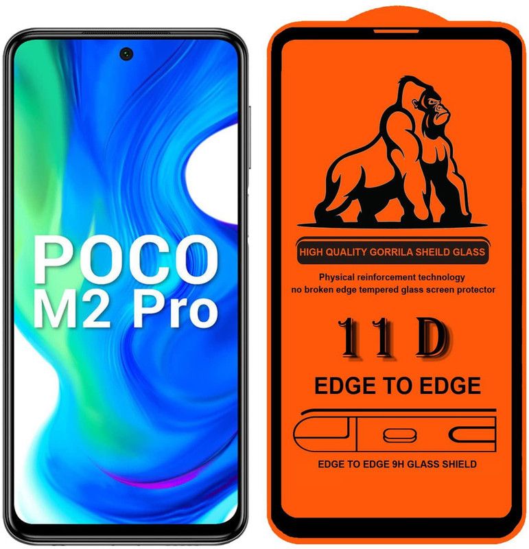 9H Edge To Edge Tempered Glass for Xiaomi Poco M2 pro -Premium_11D  (Pack of 1)