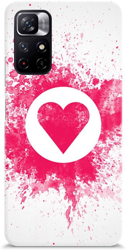 Chiraiyaa Back Cover for REDMI Note 11T 5G  (White, Pink)