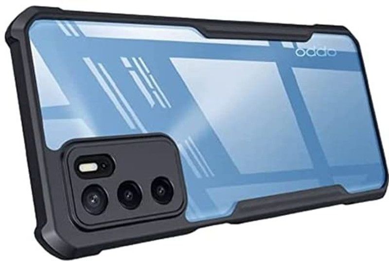 xykos Back Cover for Oppo A55 4G  (Black, Shock Proof, Silicon, Pack of: 1)