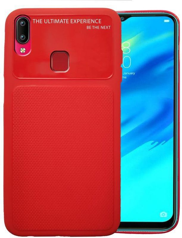 Tech Attires Back Cover for Vivo Y95  (Red, Rugged Armor)