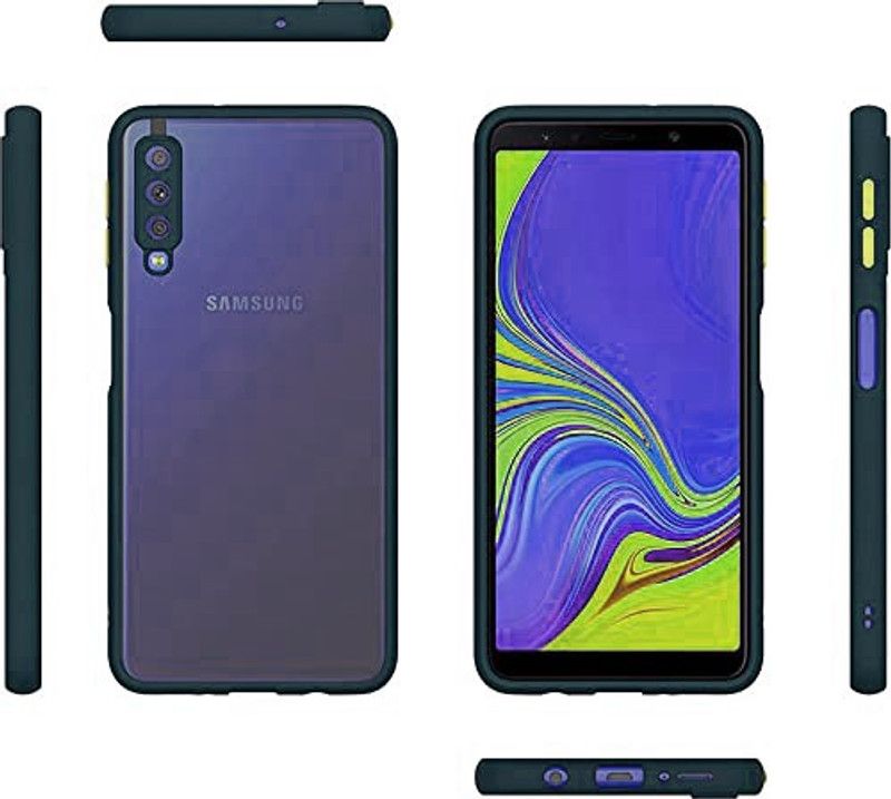 ASMANTIC Back Cover for Samsung Galaxy A7 2018 Edition  (Blue)