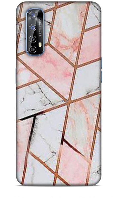 zingcart Back Cover for REALME NARZO 20 PRO, Geometric Pink Marble Pattern Printed Back Cover Case  (Multicolor, Hard Case, Pack of: 1)