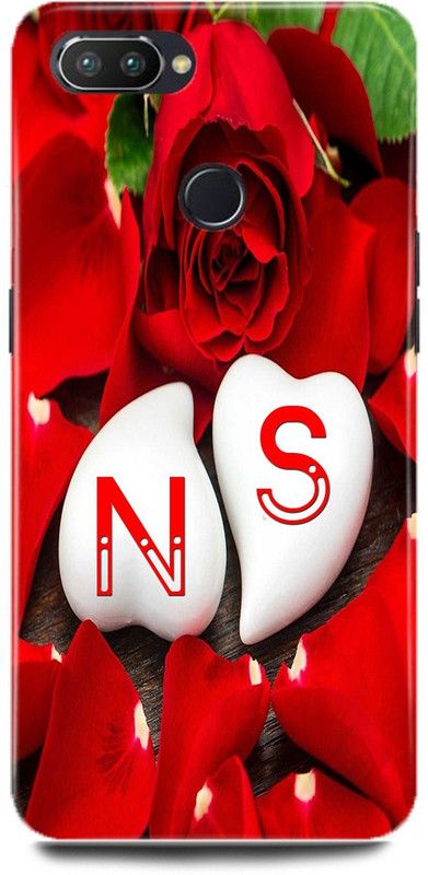 JUGGA Back Cover for OPPO F9 Pro, CPH1823, N LOVES S NAME,N NAME, S LETTER, ALPHABET,N LOVE S NAME  (Red, Hard Case, Pack of: 1)