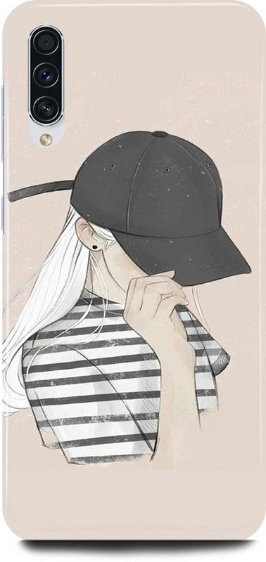 JUGGA Back Cover for SAMSUNG Galaxy A70, GIRL, CUTE, GIRL, LOVELY, GIRL, CAP, GIRL, LOVE, ANIME  (Beige, Hard Case, Pack of: 1)