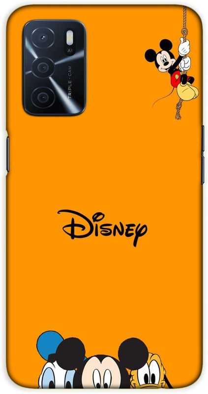 iprinto Back Cover for Oppo A53s 5G, Oppo A16 disney mickey mouse Back Cover  (Yellow, Hard Case, Pack of: 1)