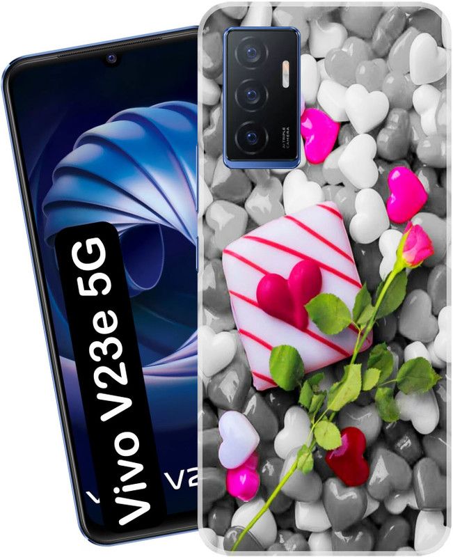 kudia Back Cover for Vivo V23e 5G  (Multicolor, Silicon, Pack of: 1)