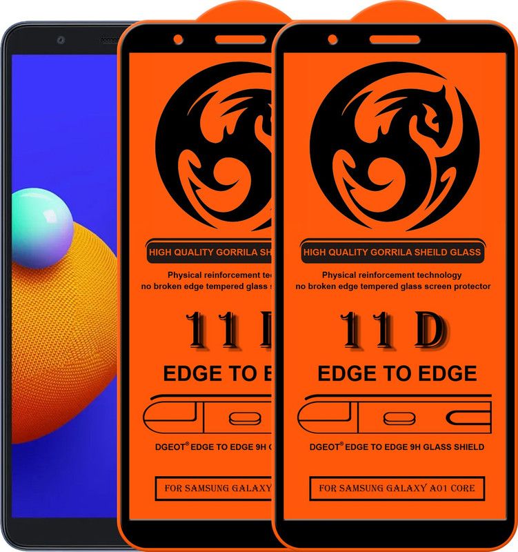 HQ Protection Edge To Edge Screen Guard for Samsung Galaxy A01 Core  (Pack of 2)