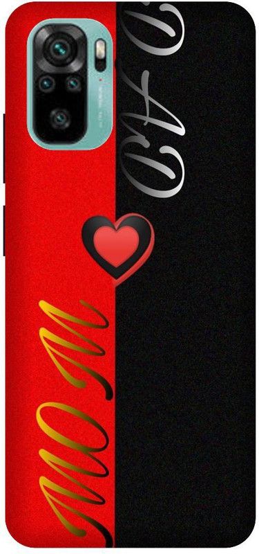 UMPRINT Back Cover for Redmi Note10  (Black, Red, Hard Case, Pack of: 1)