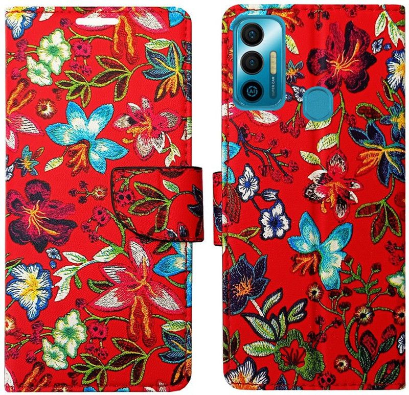 Dhar Flips Flip Cover for Tecno Spark 7 in High Quality  (Red, Pack of: 1)
