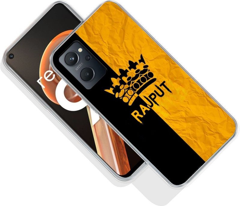 omnmo Back Cover for Oppo Realme 9i  (Yellow, Black, Silicon, Pack of: 1)