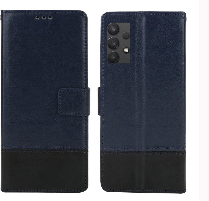 RK Seller Flip Cover for Samsung Galaxy A32  (Blue, Shock Proof, Pack of: 1)