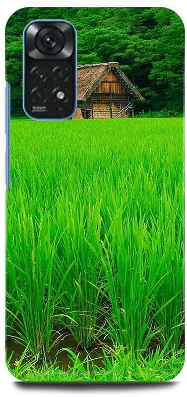 play fast Back Cover for POCO M4 Pro GREEN, HOUSE, GRASS  (Green, Hard Case, Pack of: 1)