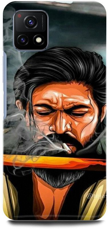 play fast Back Cover for Vivo Y72 5G, V2060 YASH, KGF, KGF2, SOUTH, ACTOR, HERO  (Yellow, Hard Case, Pack of: 1)
