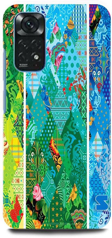 play fast Back Cover for Redmi Note 11 MANDALA, ART, RANGOLI, ART, DESIGN  (Blue, Hard Case, Pack of: 1)