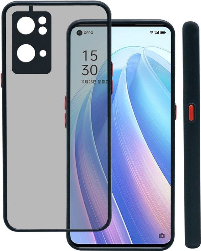 S-Hardline Back Cover for OPPO Reno7 Pro 5G  (Black, Pack of: 1)