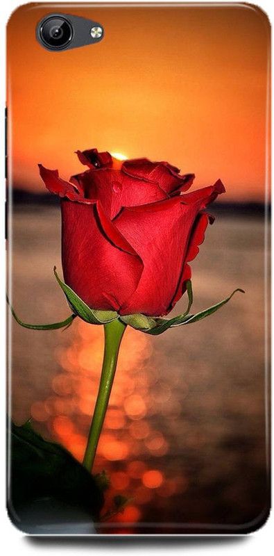 FUGGA Back Cover for vivo V5, 1601, FLOWERS, RED, FLOWER, COLORFUL, GOLDEN, SUPREME  (Red, Hard Case, Pack of: 1)