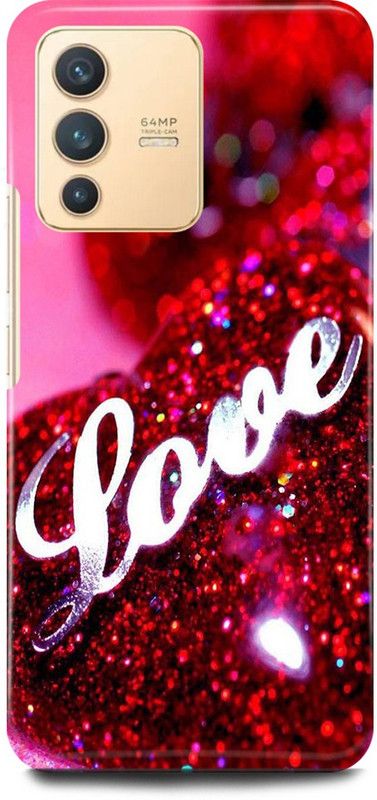 play fast Back Cover for vivo V23 5G, V2130 HEART, LOVE, DESIGN  (Red, Hard Case, Pack of: 1)