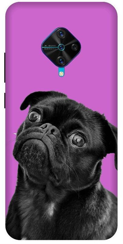 SSMORYA Back Cover for Vivo S1 Pro Black Dog Printed Back Cover  (Multicolor, Waterproof, Pack of: 1)