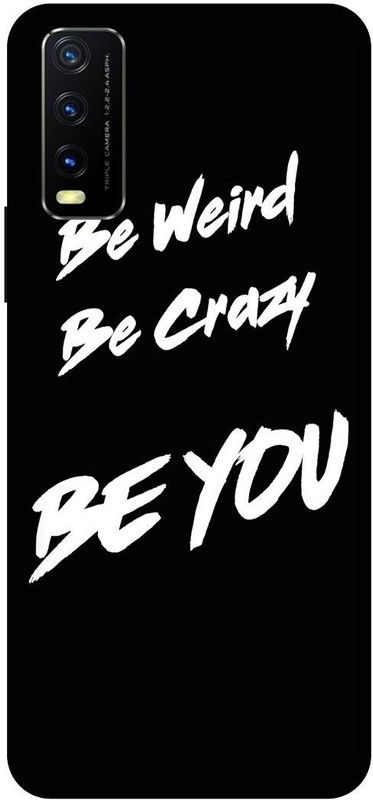 Bluvver Back Cover for Vivo Y12s, V2033, Printed Black Image Back Cover  (Multicolor, Hard Case, Pack of: 1)