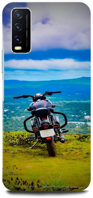 play fast Back Cover for Vivo Y12G, V2068 ROYAL, ENFIELD, BULLET, CLASSIC, BIKE, LOVER, RACER  (Blue, Hard Case, Pack of: 1)