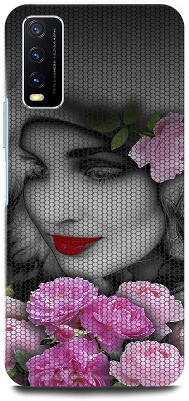 play fast Back Cover for Vivo Y12G, V2068 FLOWER, GIRL, BEAUTY, NET, ART  (Multicolor, Hard Case)