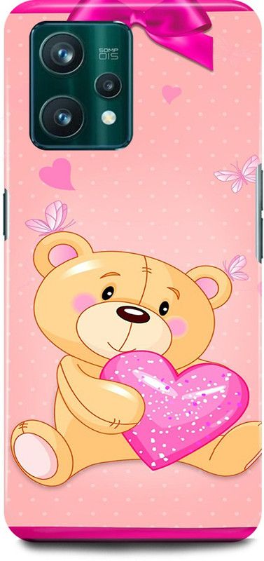 play fast Back Cover for OPPO A76, CPH2375 TEDDY, BEER, CUTE, LOVELY, TEDDY, BEER  (Pink, Hard Case, Pack of: 1)