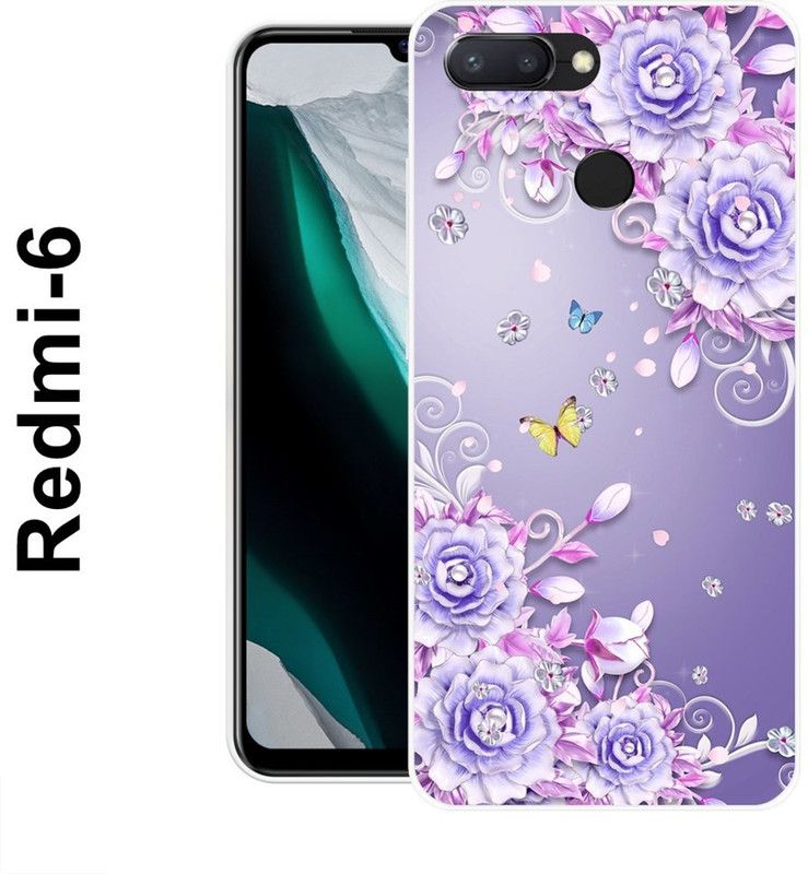REDFLY Back Cover for Redmi 6  (Multicolor, Silicon)
