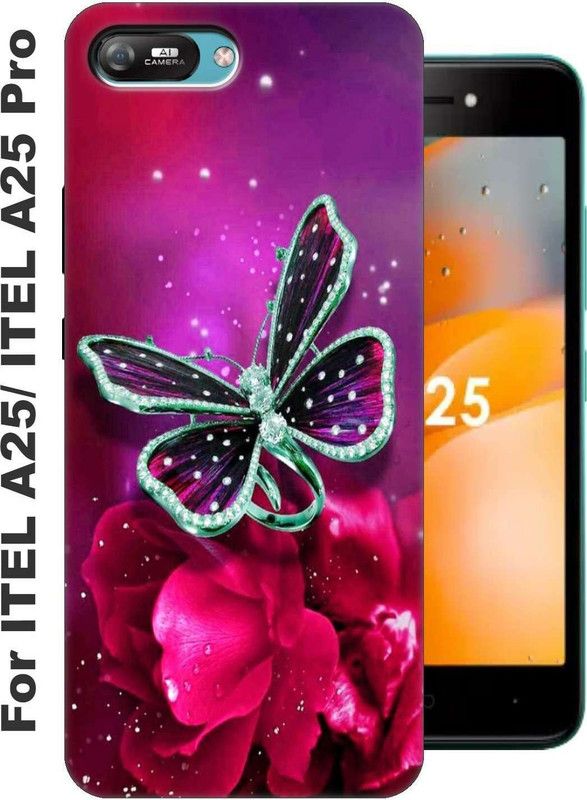 YorKtoLene Back Cover for Itel A25, Itel A25 Pro 2579  (Blue, Dual Protection, Silicon, Pack of: 1)