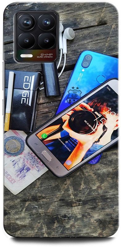 GRAFIQE Back Cover for Realme 8 Pro RMX3081 IPHONE, EARPHONE, LIGHTER, MONEY  (Multicolor, Shock Proof, Pack of: 1)
