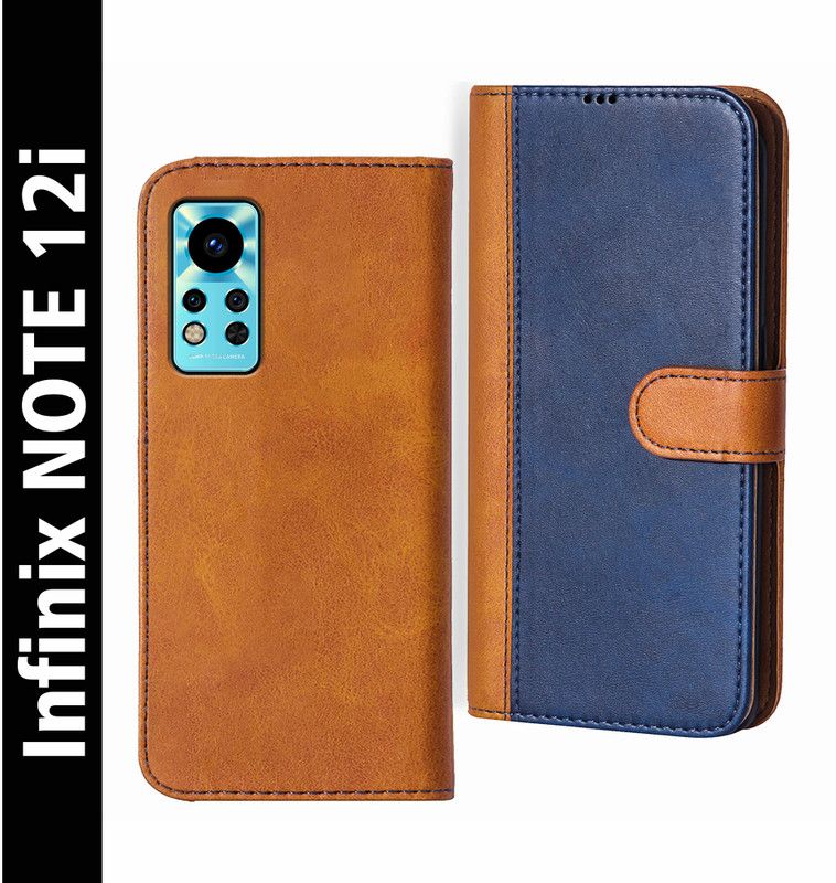 Knotyy Back Cover for Infinix NOTE 12i  (Blue, Brown, Dual Protection, Pack of: 1)