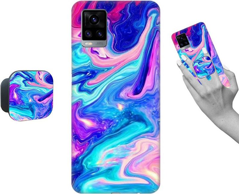 Coberta® Back Cover for Vivo Y73  (Multicolor, Cases with Holder, Pack of: 2)