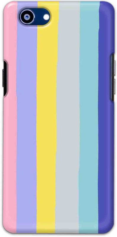 NDCOM Back Cover for Realme 1 Color Stripe Pattern Printed  (Multicolor, Hard Case, Pack of: 1)